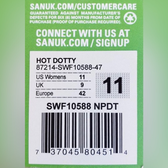 Like New Sanuk Donna "Hot Dotty" Polkadot Sidewalk Surfer - Women's 11 - Picture 10 of 10